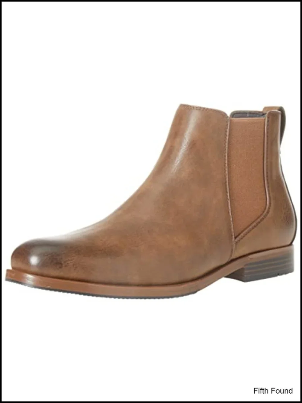 Men's Slip On Chelsea Ankle Boot Faux Leather Memory Foam